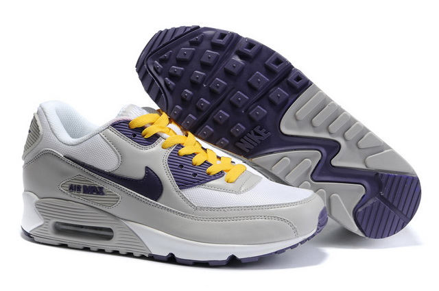 Womens Nike Air Max 90 Mesh White Grey Purple Shoes